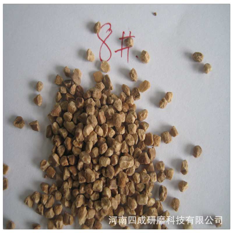 河南厂家供应喷砂磨料 眼镜腿喷砂打磨用核桃砂30#