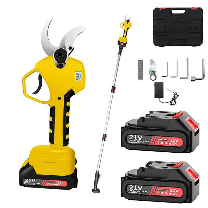 跨境电动修枝剪园林修剪树枝可伸缩加长杆电动剪刀锂电高空修枝剪