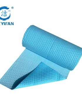 洁源CBR38030X蓝色碱性化学品吸液棉多用途80CMX30M泄漏吸附毯