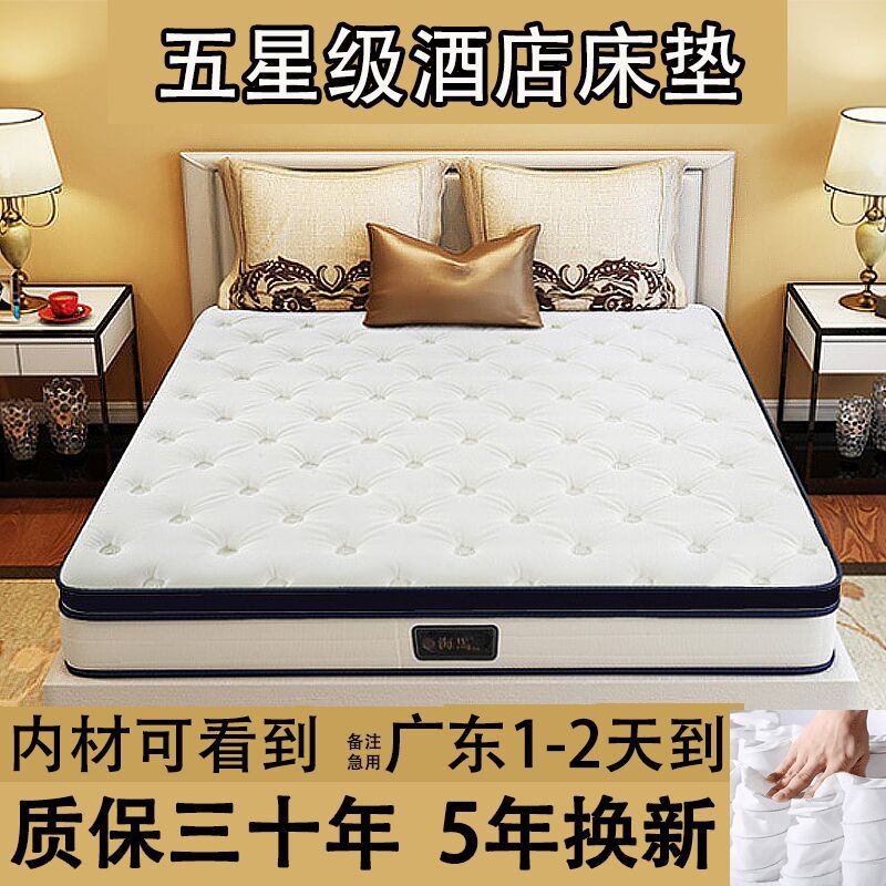 JM银离子-查尔斯顿海马弹簧床垫1.8米1.5软硬两用1.353E椰棕高档
