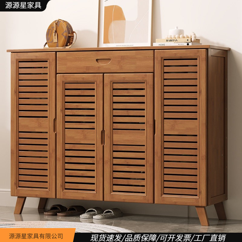 欧式鞋柜门口家用出租屋室内大容量收纳靠墙玄关柜一体多层式鞋架