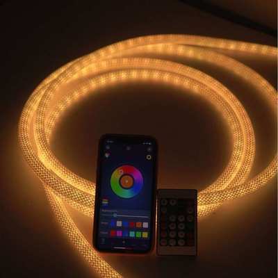 360 degree luminous LED mesh illusion woven light with neon