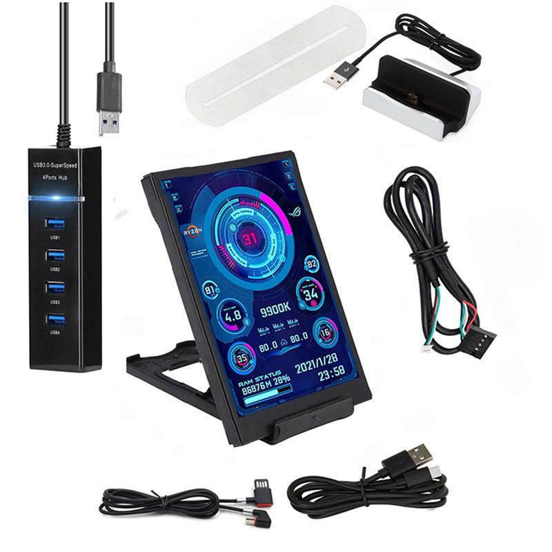 5寸高清IPS 机箱副屏 数码相册视频播放器 数据动态UI监控 免HDMI