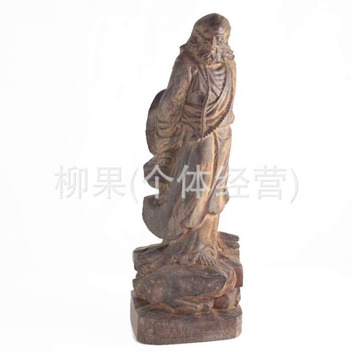 天然越南芽庄沉香木菩提达摩祖师雕刻件 工艺品 摆件 家居装饰
