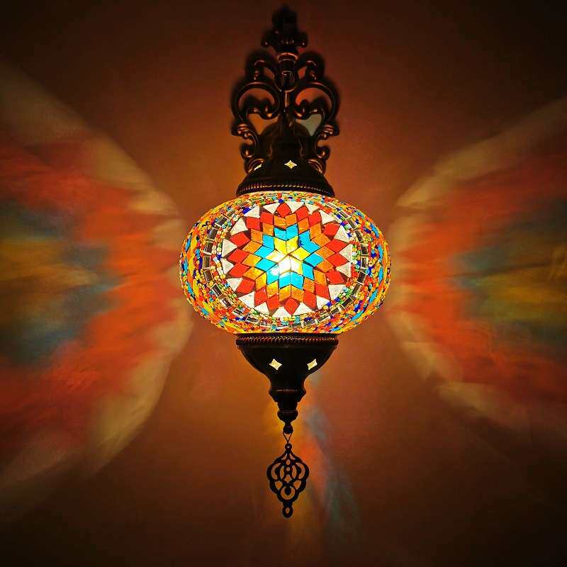 土耳其玻璃壁灯厂家 过道走廊酒店KTV咖啡厅装饰灯跨境代发