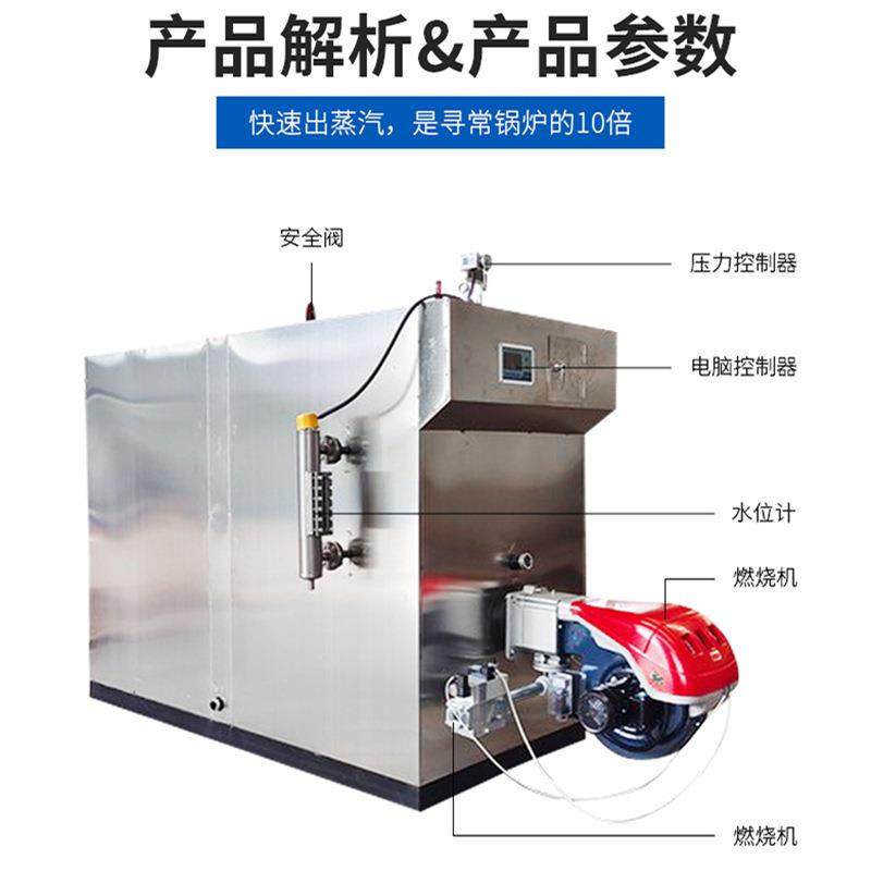 800KG全自动燃气蒸汽发生器 卧式燃耗低粮食烘干机 安全占地小