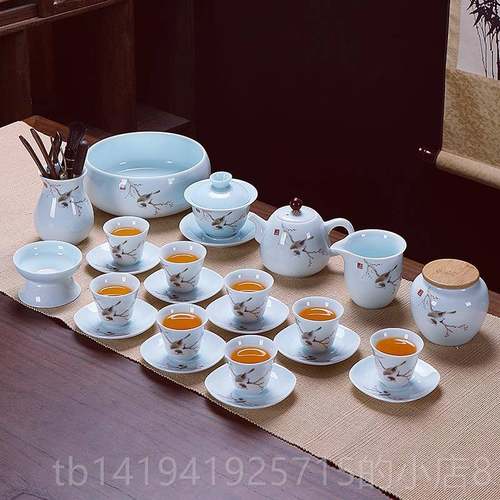 正品功茶具夫套装家用瓷茶壶高档整套泡茶专套用20陶25新款高档轻
