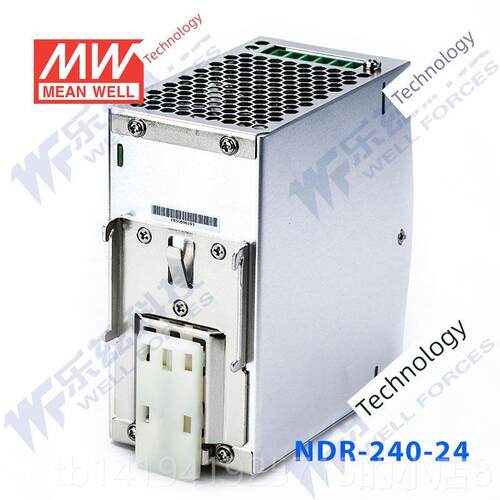 正品e稳an Well 244V电源2M40W Ndr-20-24轨型220V到24V直流压台