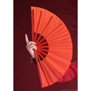 正品儿童红色汉服武表演国风打鼓服开行幕式扇子舞中雪龙术吟象王