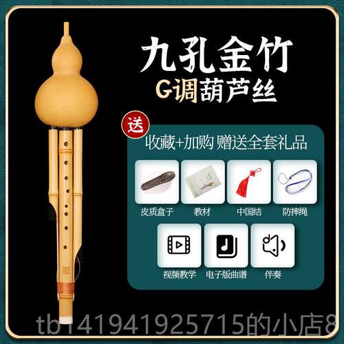 正品金芦竹九孔葫丝专业演奏C降B调调DAGF调型成人小学生乐器滇南