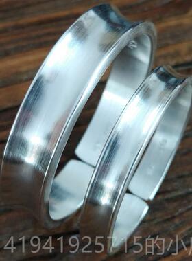 正品手云南饰工光滑纯银手炼凹面炼999手纯银手炼男银女儿童银手