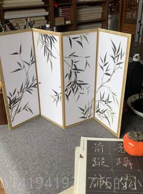 正品书册法桌面小屏风宣卡纸页空折白页熟生宣国画卡纸硬作品毛笔