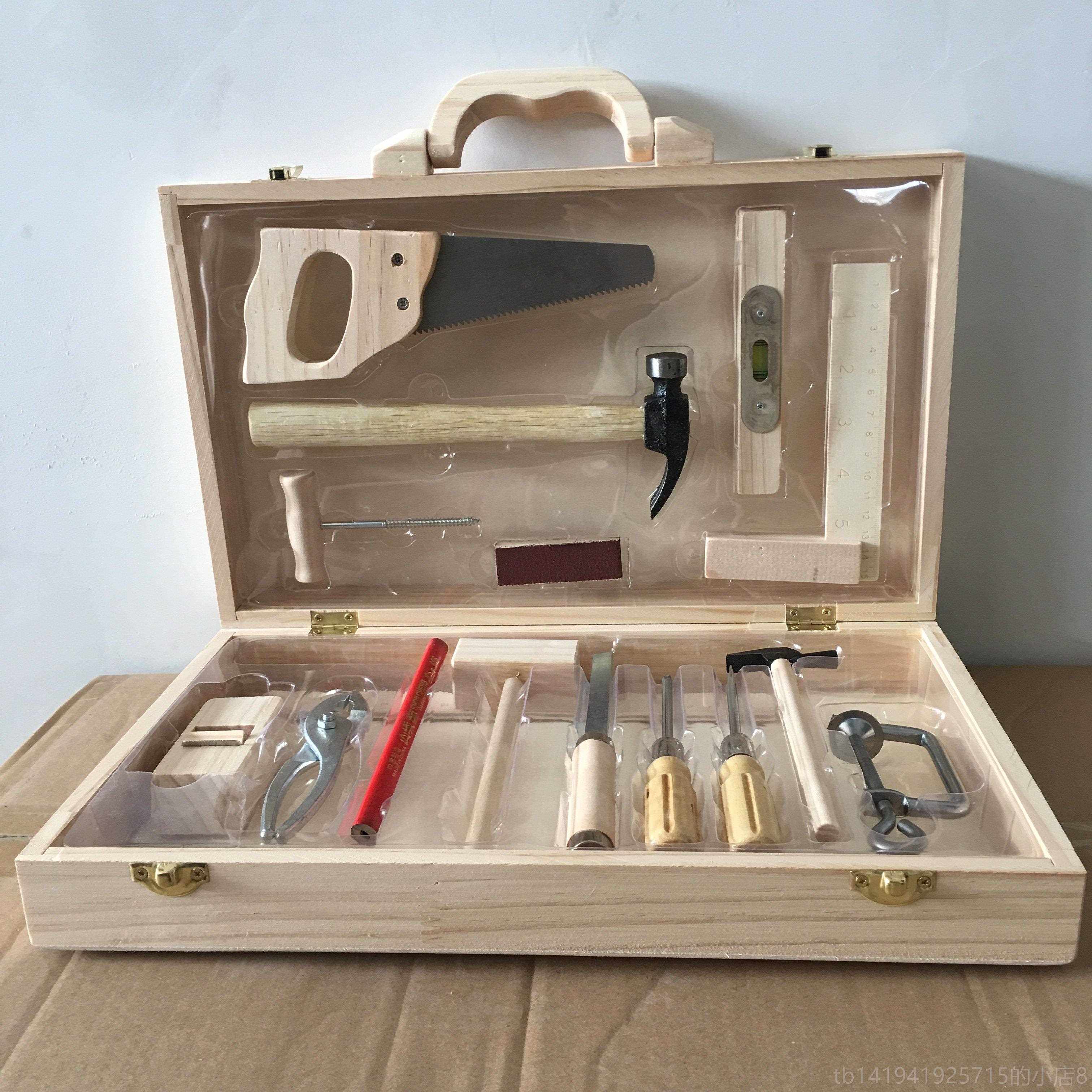 正品儿童维修木制工具装箱玩具彷真拆多功木工男宝宝套扮家家理酒