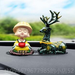 正品一路安平鹿汽车摆件车内香用香薰高档车上中控台车载装水饰品