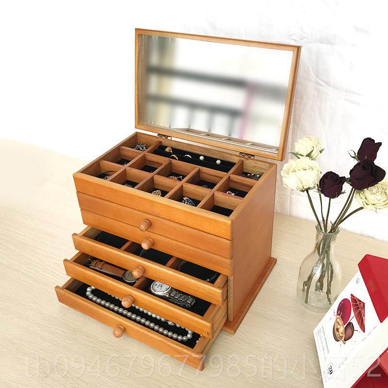 正品首饰盒公主欧式国戒首指盒手表收纳盒高档古风珠宝实木饰纳收