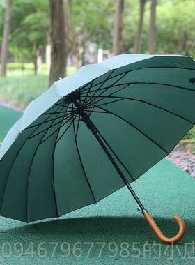 正品森系墨绿色男女纯风16骨晴雨伞自动长柄伞太防阳伞商务晒家居