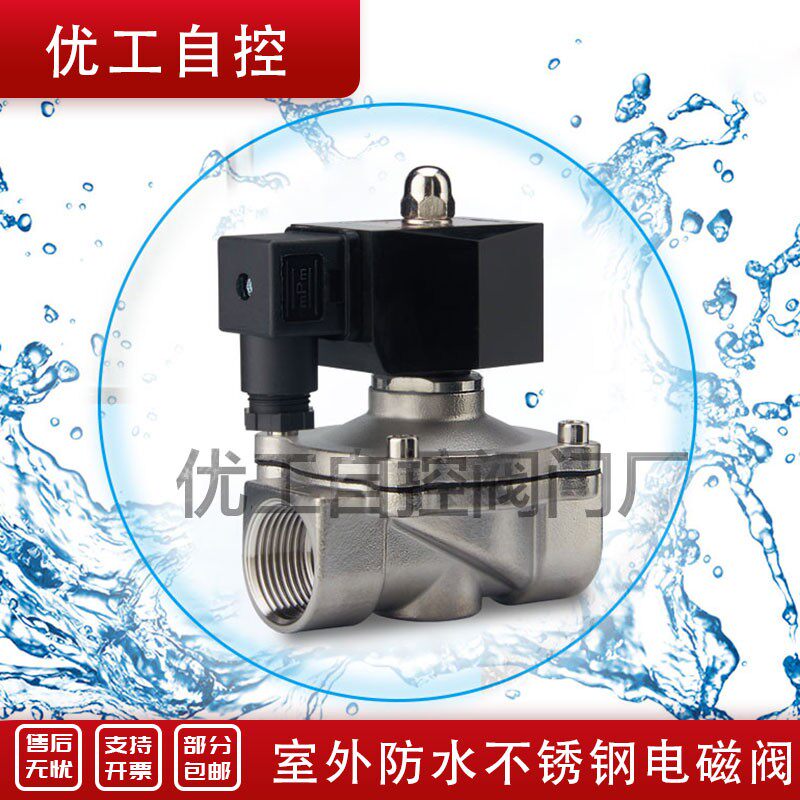 室外防水不锈钢电磁控制开关水阀气阀220v24v12v防雾 防潮dn15 25