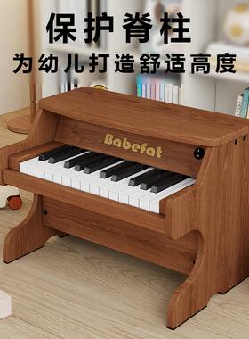 ab7965efat钢琴木质儿儿童电琴女初学宝子宝幼儿玩具婴b男孩周岁