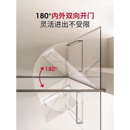 平极简淋浴房SG-YZ014玻璃开门一字型卫干生间断湿分离隔窄边框下