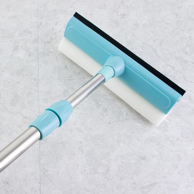 双面洁玻璃窗擦伸缩杆擦器不锈钢海玻璃刮汽车玻璃绵清洗3011刷刮