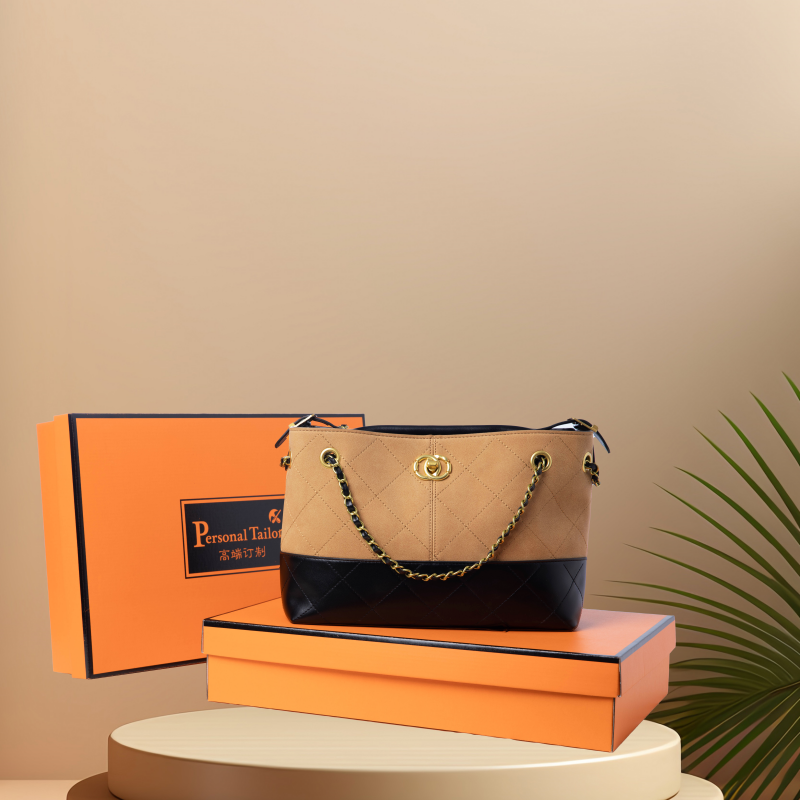 小香风复古大容量托特包女2025新款撞色链条腋下包百搭手提单肩包,箱包皮具/热销女包/男包,托特包,淘宝优惠券,粉丝福利购,淘宝优惠卷