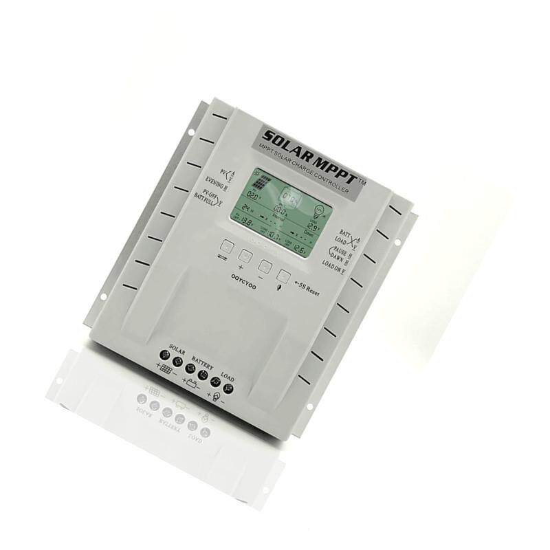 MPPT 60A光伏充电控制器12V24V 太阳能电池板控制器LCD太阳能系统