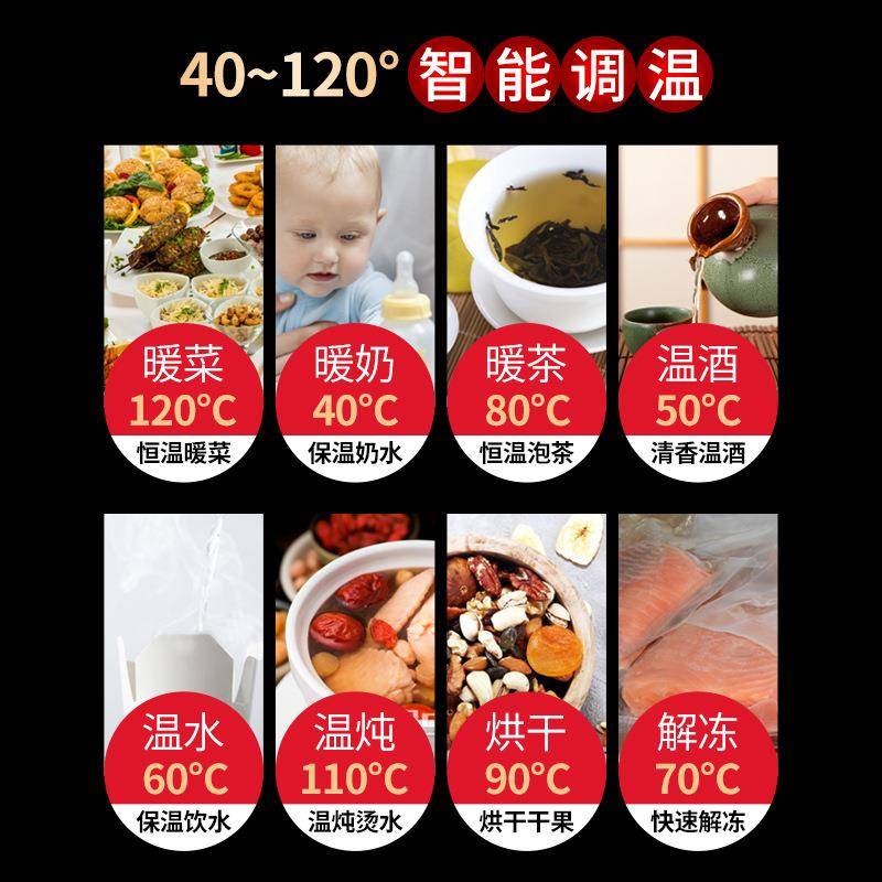 暖菜板智能饭菜保温板圆形可旋转家用保温加热多功能餐桌暖菜宝