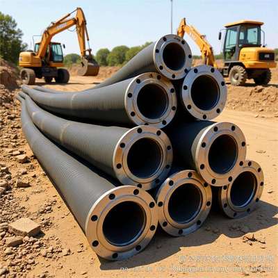 钢丝软大口径法兰吸水排污夹布高压煤矿瓦斯抽排高压矿山抽沙胶管