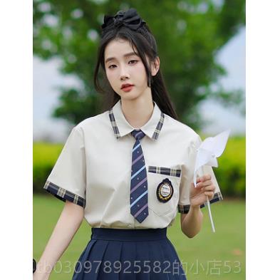 高档夏季生毕业服初中班jk制服套装学院风高中生演女出舞台服衬衫图片
