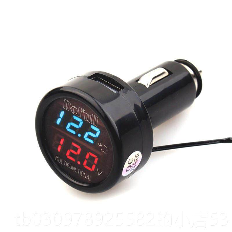 高档汽载车烟点器车21A手机车充充电.器车内电压温度表3合1快速检
