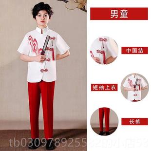 高档六一儿童女合服爱学国演出服中小生红唱歌朗诵比赛表演服男童