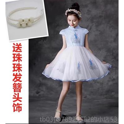 高档六一儿童演出服男女大合小主唱持服学风生舞蹈公主裙中童国舞
