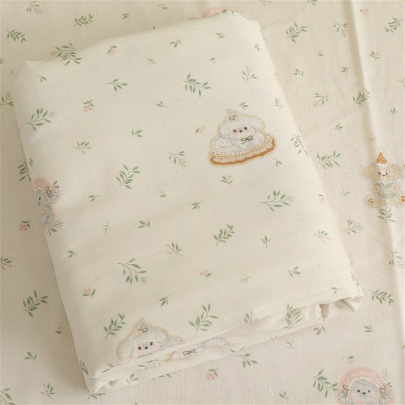 青青小狗夏天季清新母婴级a类双层纱布婴儿童床单单件纯棉100全棉,床上用品,床单,淘宝优惠券,粉丝福利购,淘宝优惠卷