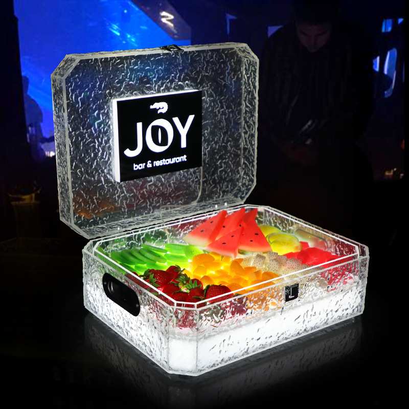 酒吧筹备单夜店KTV夜场发光果盘LED点心水果拼盘箱创意零食果箱