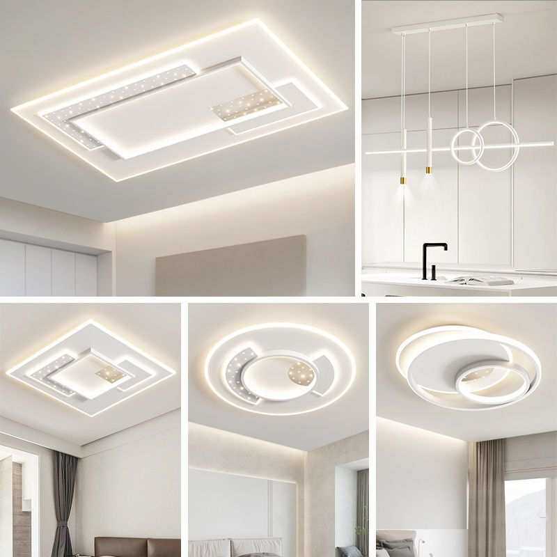 现代简约客厅灯吸顶灯2025年新款灯具卧室灯餐厅全屋套餐组合灯饰