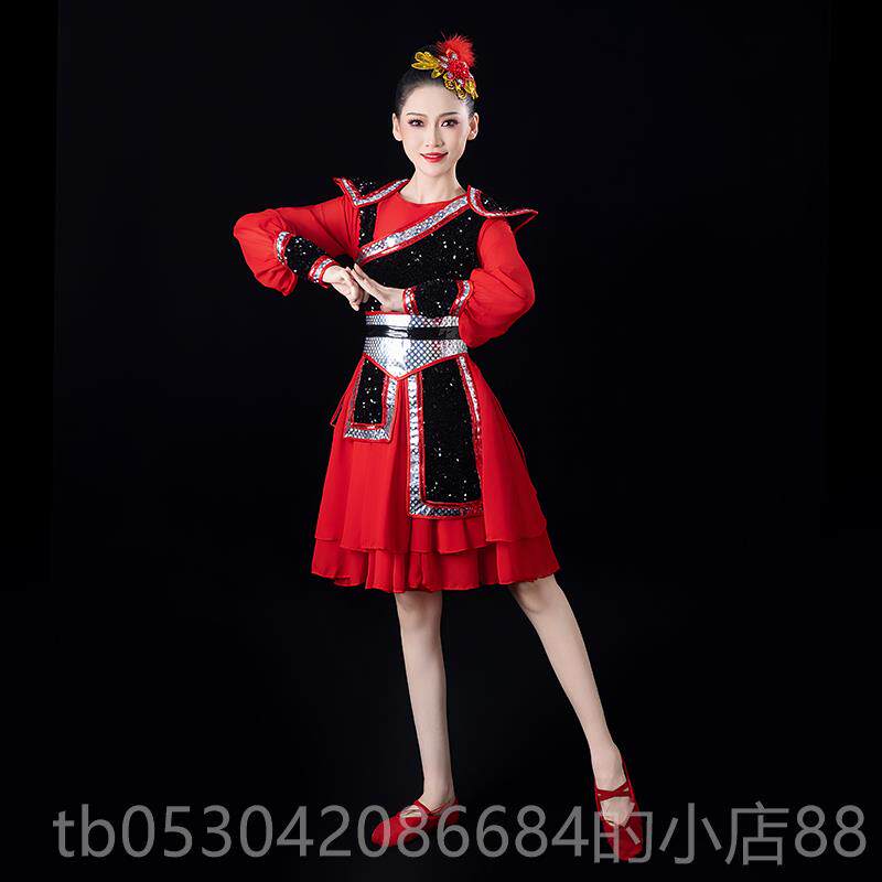 正品打服快板演服女中风腰国鼓鼓水鼓舞表演服开出场舞蹈服装现代