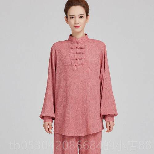 正品古韵中棉太极服女装款太极服女改良麻华高端新式太极拳练新功