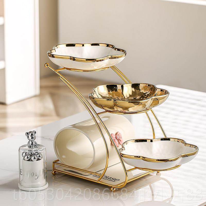 正品水果轻奢高档家用客盘糖果盘茶几零食盘KTV厅创意心装饰点饼