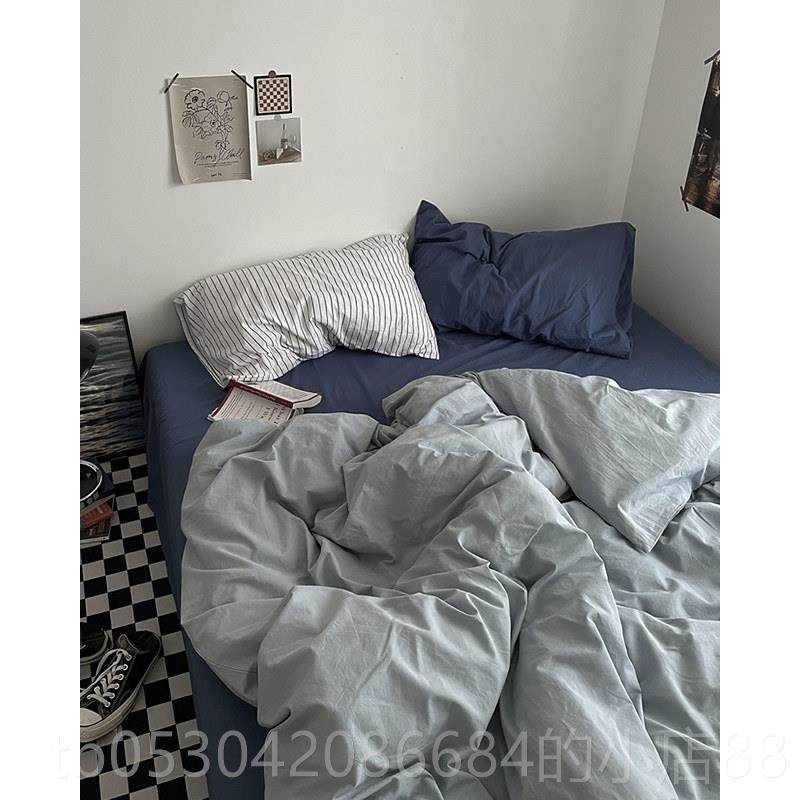 正品佛罗里达的空is纯色简约全棉床上四件套天纯棉床/n单被套床笠,床上用品,床品套件/四件套/多件套,淘宝优惠券,粉丝福利购,淘宝优惠卷