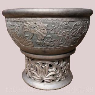 正品土素陶面老瓦盆瓦缸瓦鱼盆金鱼鳖盆鱼陶瓷乌龟睡莲龟家用花盆