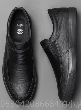 正品205新款2春季男鞋休潮闲皮鞋韩版懒人一脚蹬百搭板鞋男流青年