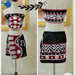 正品定制佤族出《黑服山银花》装舞蹈演出服|演民族服56个服饰全