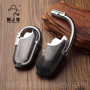 正品烟斗哥烟斗专气用风打火机充男士火器烟点丝烟斗防点烟器