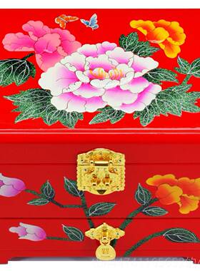 高档订金婚陪嫁彩礼礼盒提亲三金平遥首饰盒复古高档送蜜闺结盒婚