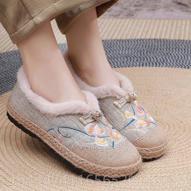 高档季老北冬京脚布鞋女棉鞋加绒保蹬暖一懒人鞋渔夫鞋民族风妈妈,女鞋,时装靴,淘宝优惠券,粉丝福利购,淘宝优惠卷