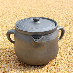 高档黍雅传统煎药中黑陶砂锅大号瓦罐药家用电煮中医药煲瓷熬药罐