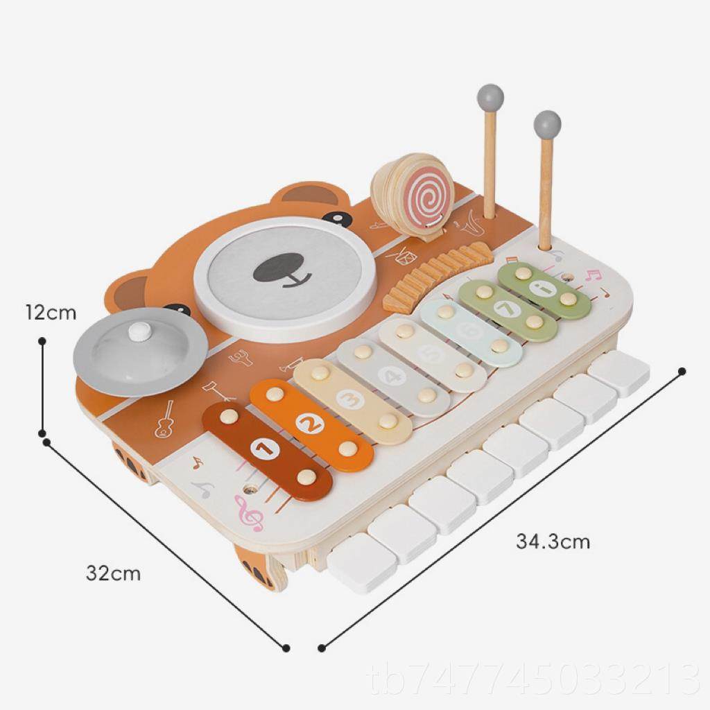 新款s乐weaets宝宝多手功能音乐台木制架子鼓敲琴打鼓器早教启蒙