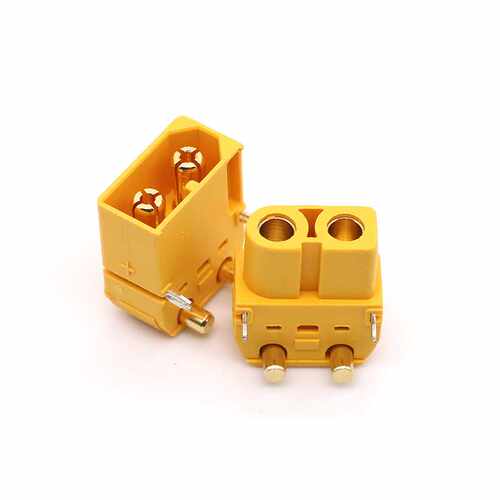 正品XT60PW-F/M 卧式焊板90度弯脚 公母头 锂电池插头连接器 镀金