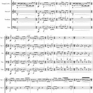 铜管五重奏Albert Schnelzer-Con forza(2013)-总分谱