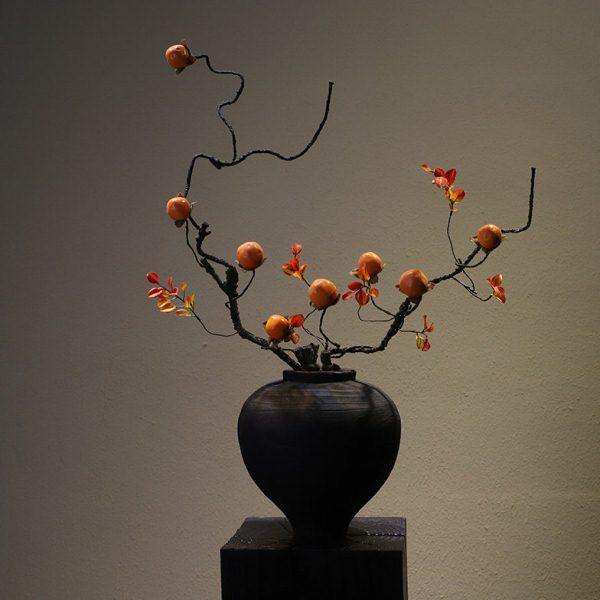 侘寂风黑色树脂花瓶禅意宋韵摆件民宿复古木纹咖啡厅家居桌面装饰,家居饰品,花瓶,淘宝优惠券,粉丝福利购,淘宝优惠卷